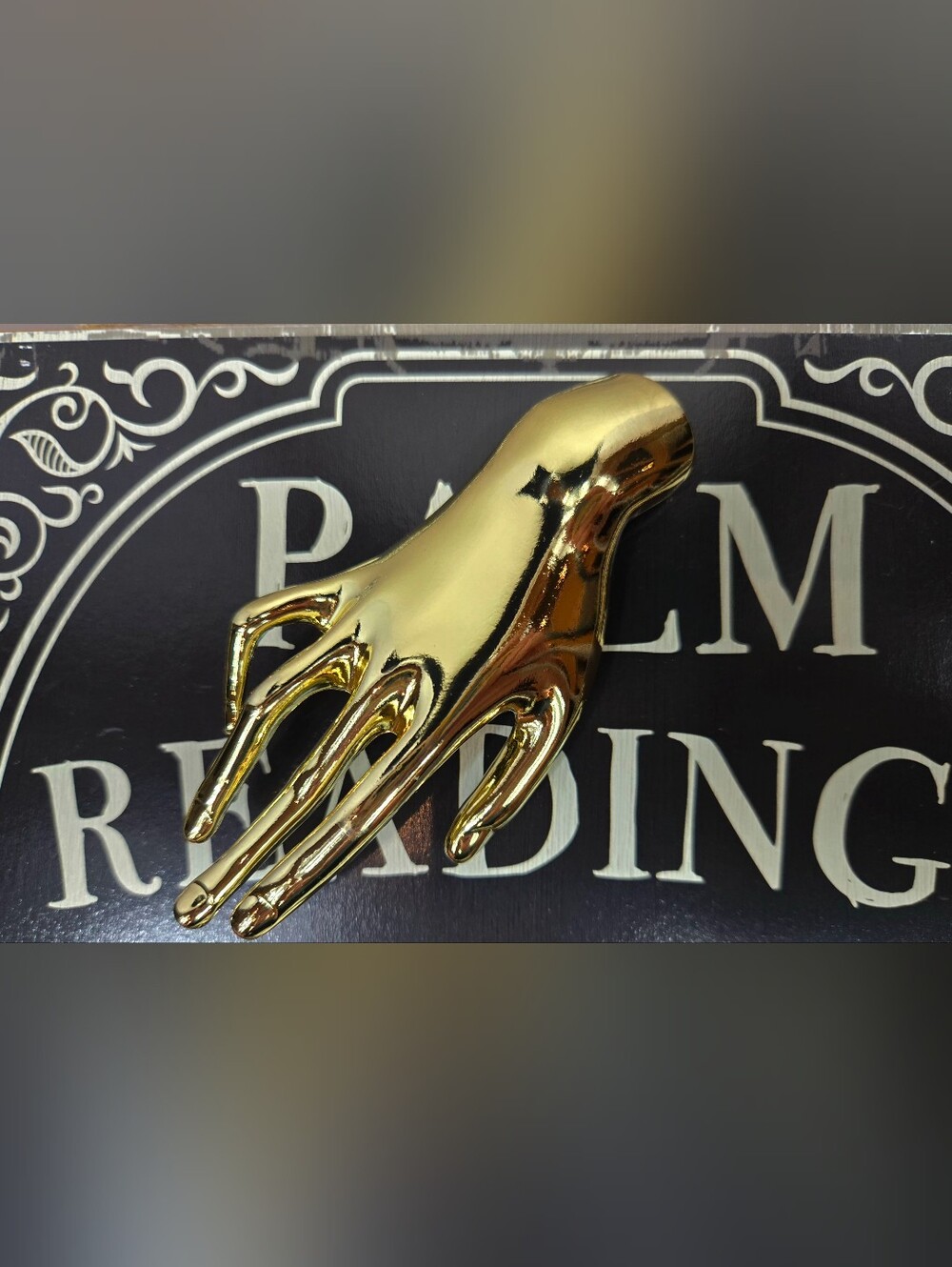 🤚Victorian Style Hand Brooch Vintage Antique Inspired Large Gold Finish